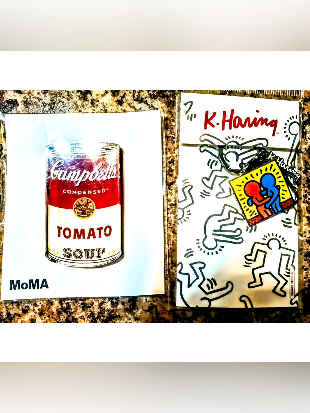 MoMA K. Haring Friends Keyring & Campbell's Tomato Soup Magnet